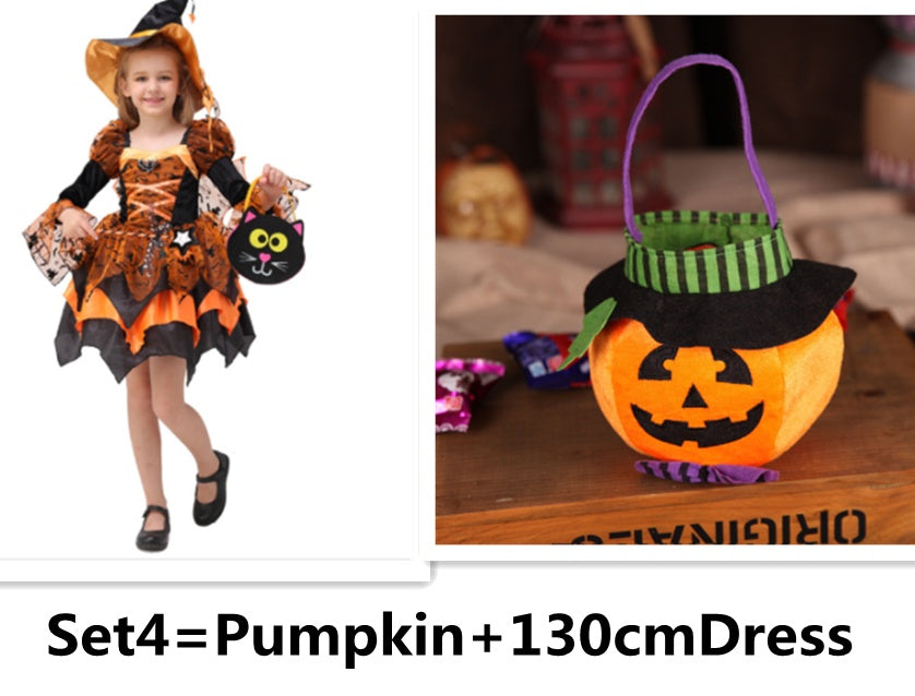 Halloween-Kinderkostüm Cosplay Hexenprinzessinnenkleid