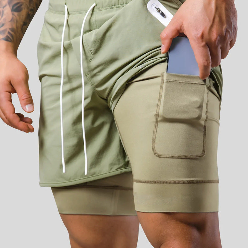 Leichte Sportshorts für Herren – Double Layer Trainingsshorts
