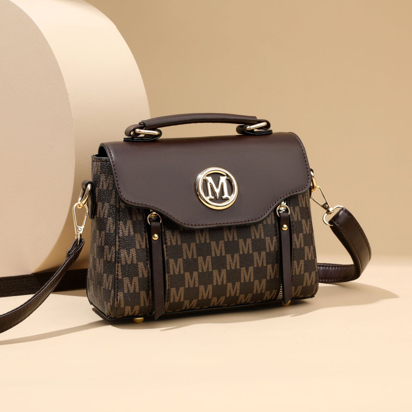 Damen Schultertasche im Retro-Design