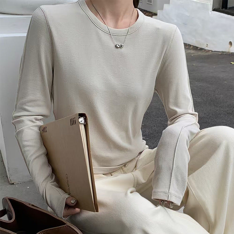 Dralon Thermoshirt mit Rundhalsausschnitt für Damen – Herbst und Winter