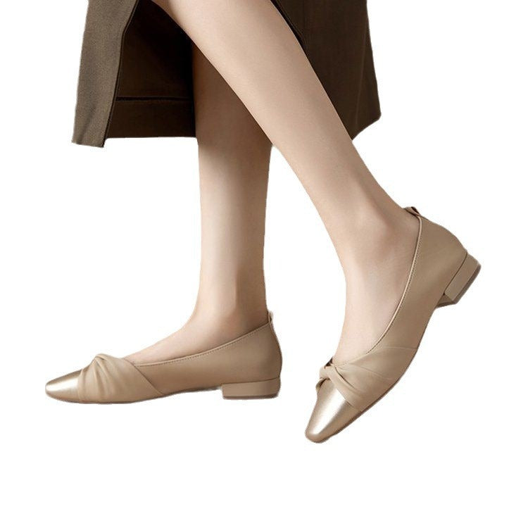 Damen Loafer Flats in Metallic-Optik