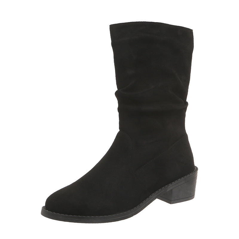 Damen Smoke-Pipe Stiefel – Spitz & Knöchelhoch