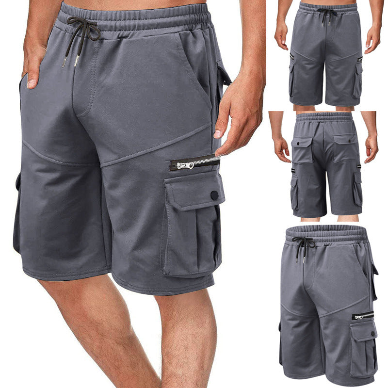 Herren Fitness- & Freizeitshorts mit Feuchtigkeitsmanagement – 5-Pocket Look (M–3XL)