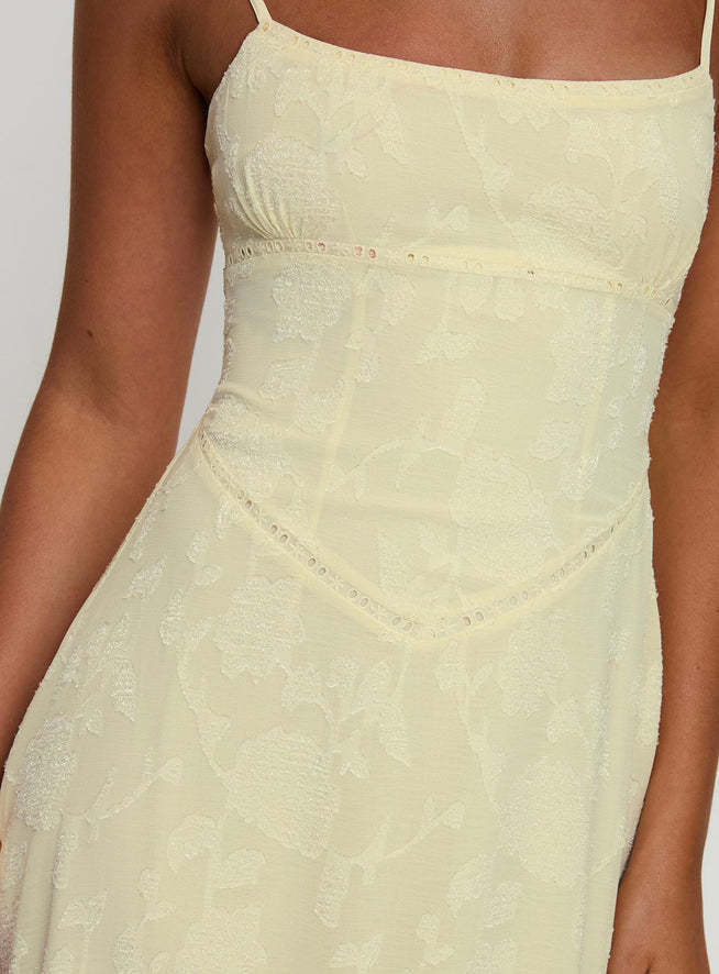 Feines Jacquard Sommerkleid mit Trägern – Rückenfrei