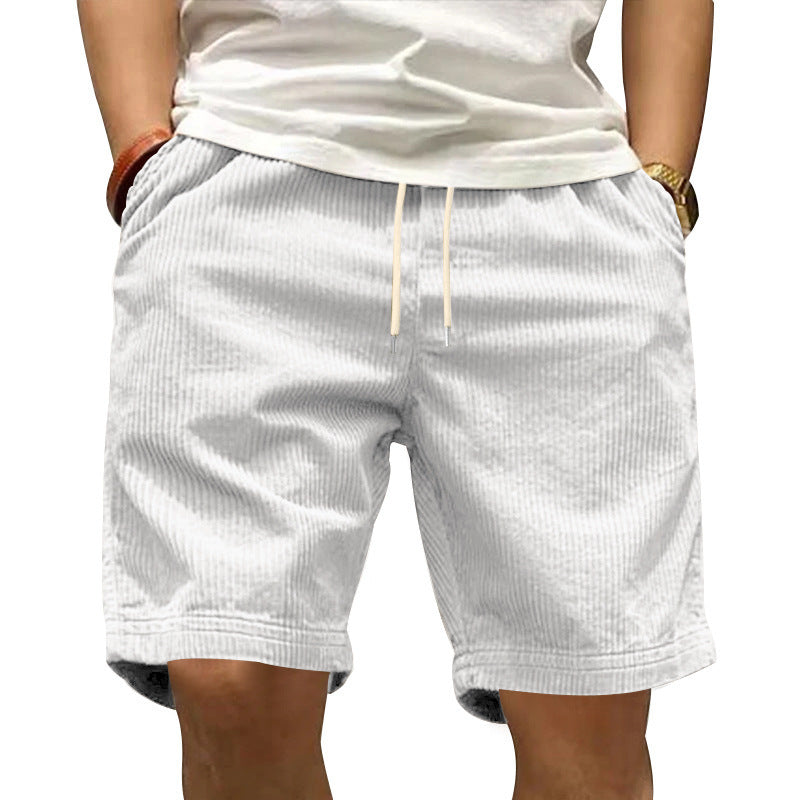 Neue, lässige Herren-Shorts aus dünnem Cord, die zu jedem Outfit passen