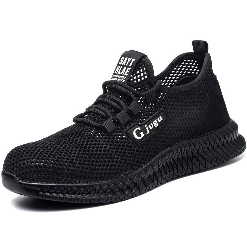 Herren Sicherheitsschuhe aus Flyknit mit Stahlkappe, Größen 37–46