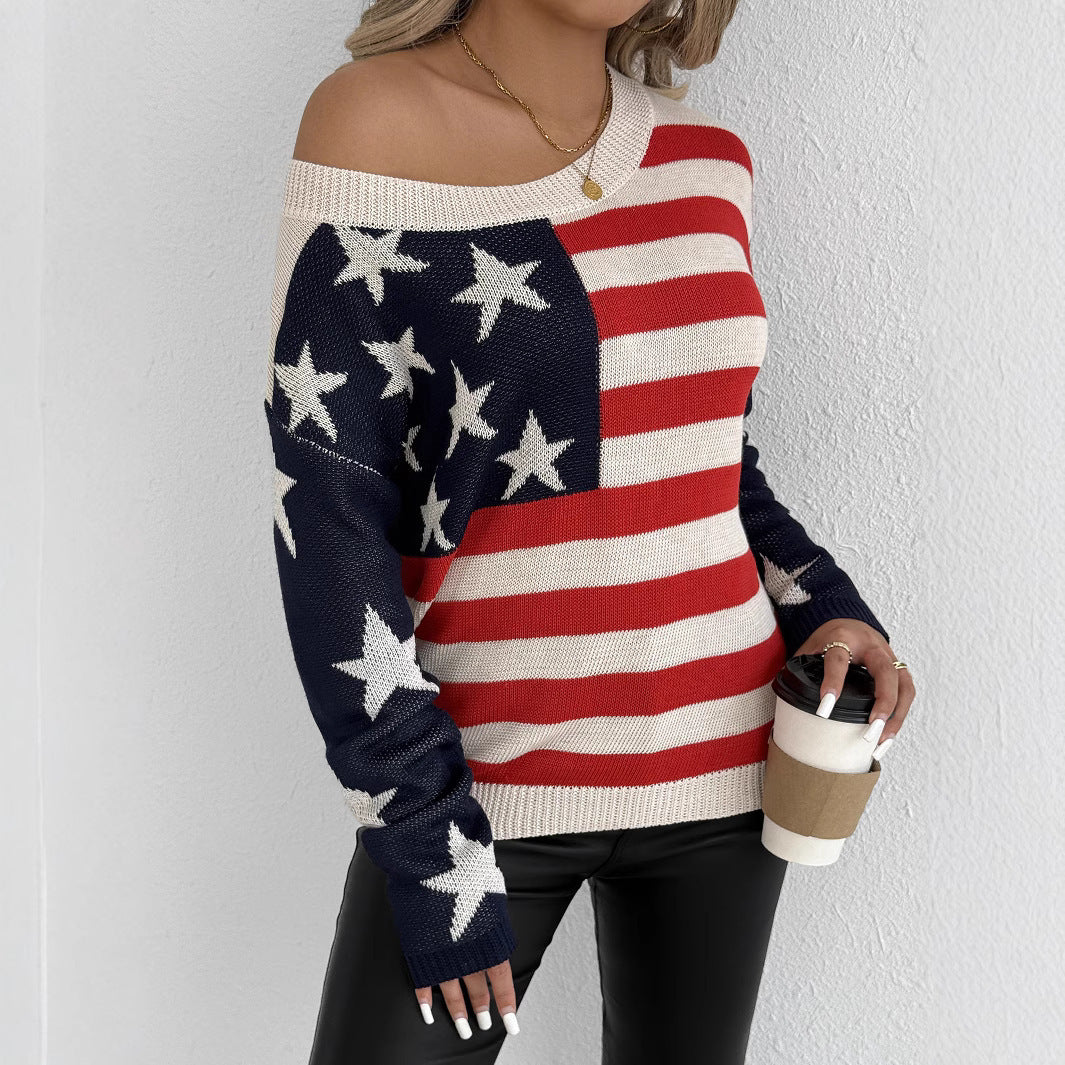 Europäische und amerikanische Strickpullover für Damen