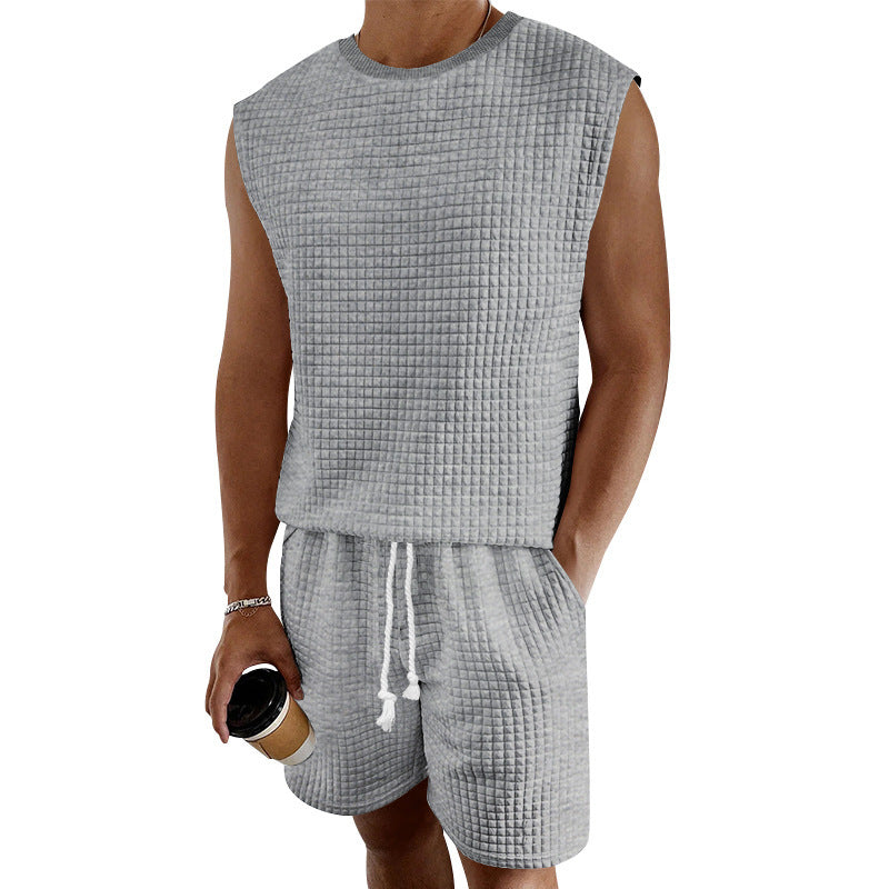 Herren Freizeit-Set – Ärmelloses Oberteil & Shorts