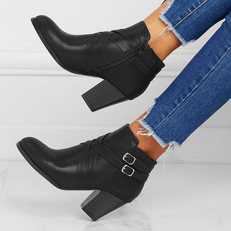Plateau-Kurzboots für Plus Size – Beinverlängernder Effekt