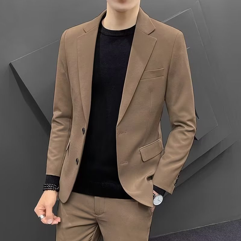 Koreanischer Slim-Fit Business-Stil Freizeitanzug Oberteil