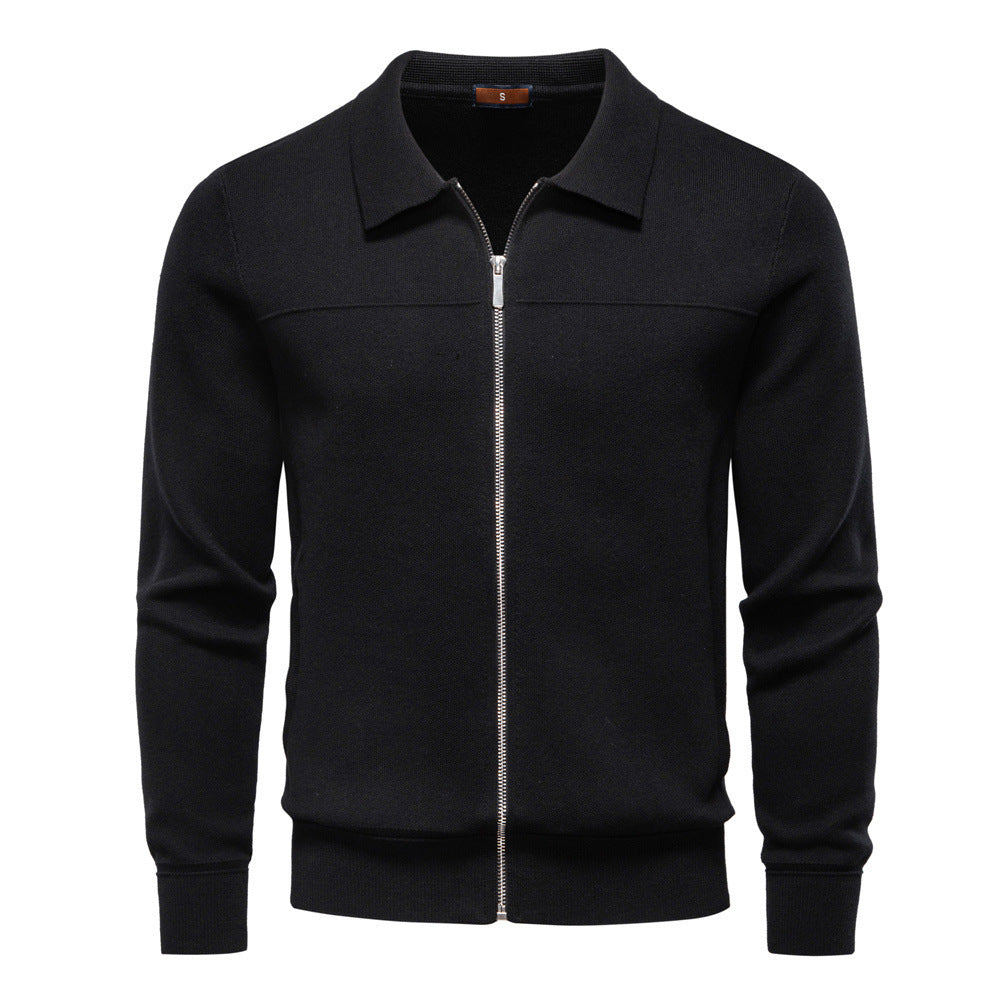 Cardigan Herren-Jacke mit Reißverschluss, Business-Casual-Stil