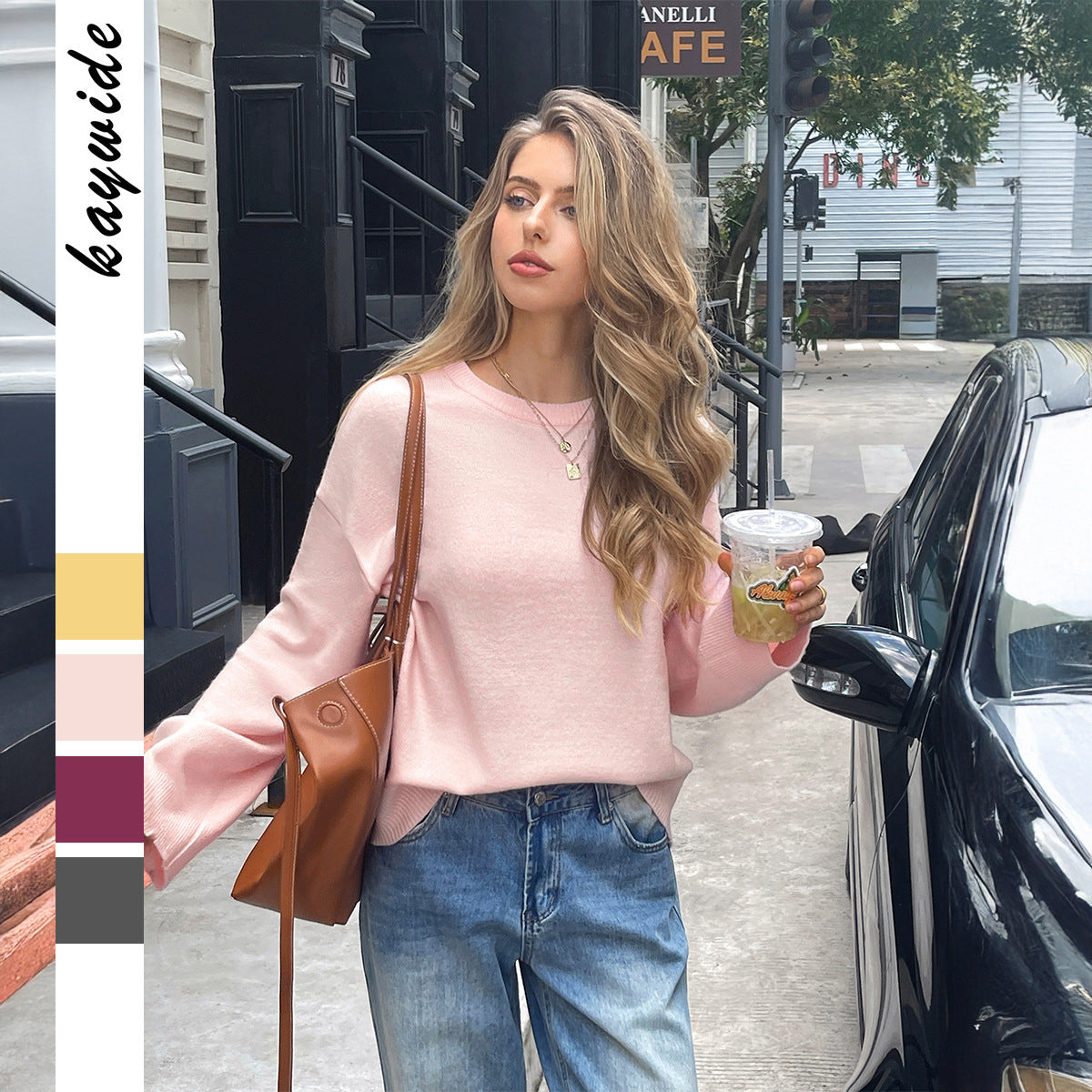 Gemütlicher Damen-Sweater in Wolloptik – Lockere Passform, dickes Material, S–XL, einfarbig