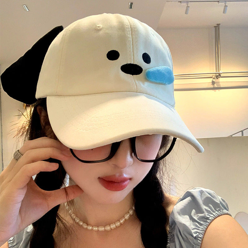 Niedliche Baseballcap mit 3D-Schniefwelpe – Ideal für Outdoor & Fotos