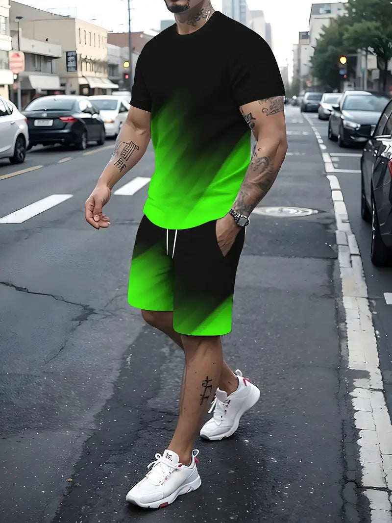 Zweiteiliges Sommer-Set aus T-Shirt & Shorts – Young Casual