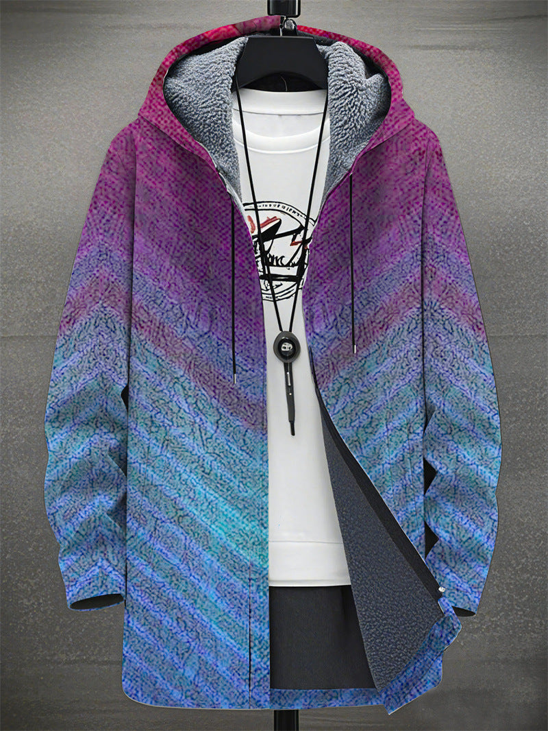 Herren-Freizeitjacke mit Digitaldruck und Samt