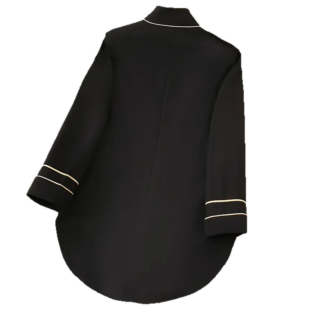 Eleganter, hochwertiger, schmal geschnittener Damenmantel mit unregelmäßiger Silhouette