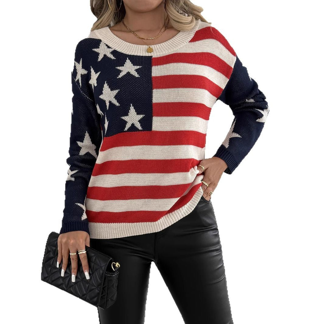 Europäische und amerikanische Strickpullover für Damen