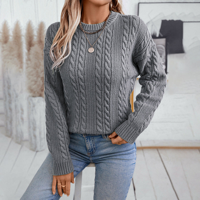 Damen-Stricksweater mit Twist-Design – Lockerer Street-Fashion-Pullover, S–XL
