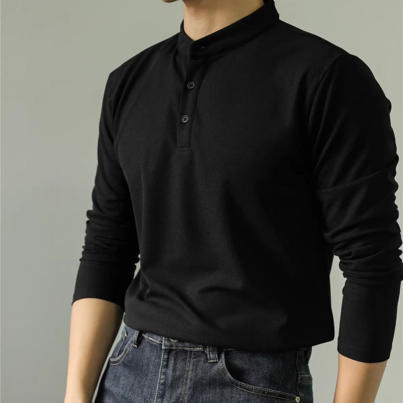 Herren Ice-Silk Langarmshirt – Slim Fit Freizeitshirt für den Herbst