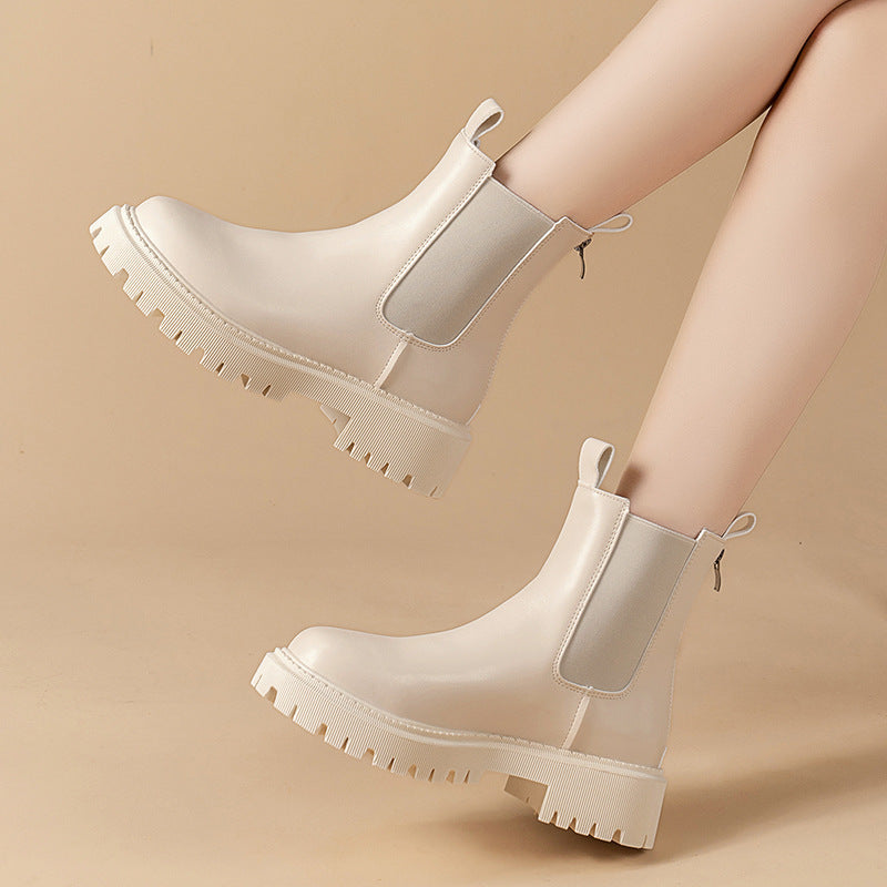 Sommerliche dünne Plateau-Pfeifenstiefel Martin