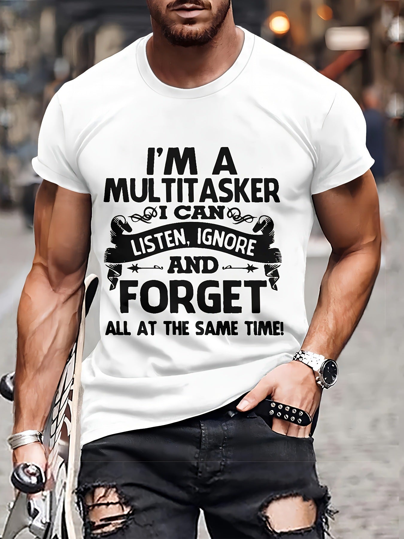 Herren T-Shirt – Casual & Loose Fit