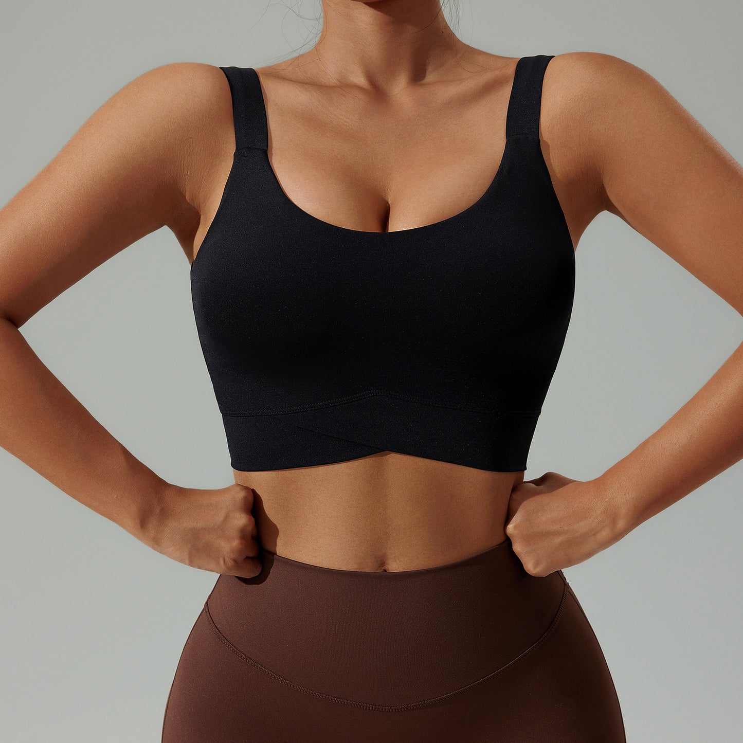 Nahtloses Damen Sport-Bustier mit Vollschale & Brustpolster, S–XL