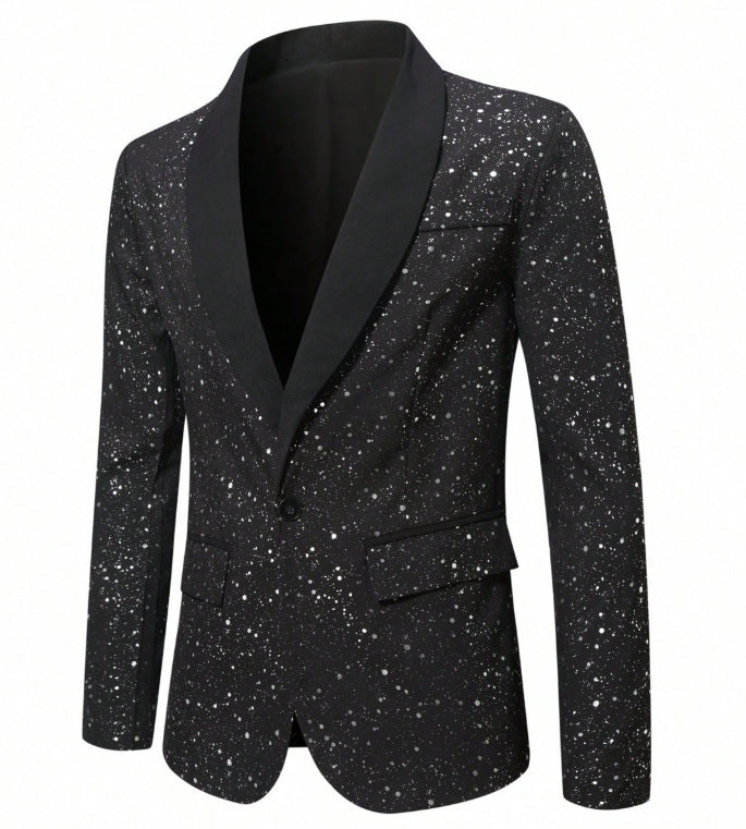Lässiger, glänzender Herren-Blazer für Bankette, Hochzeiten und Partys
