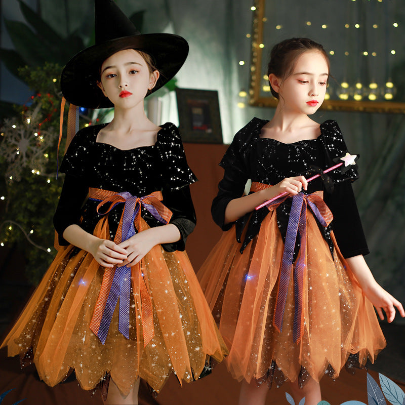 Halloween-Kinderkleidung Mädchenkleid