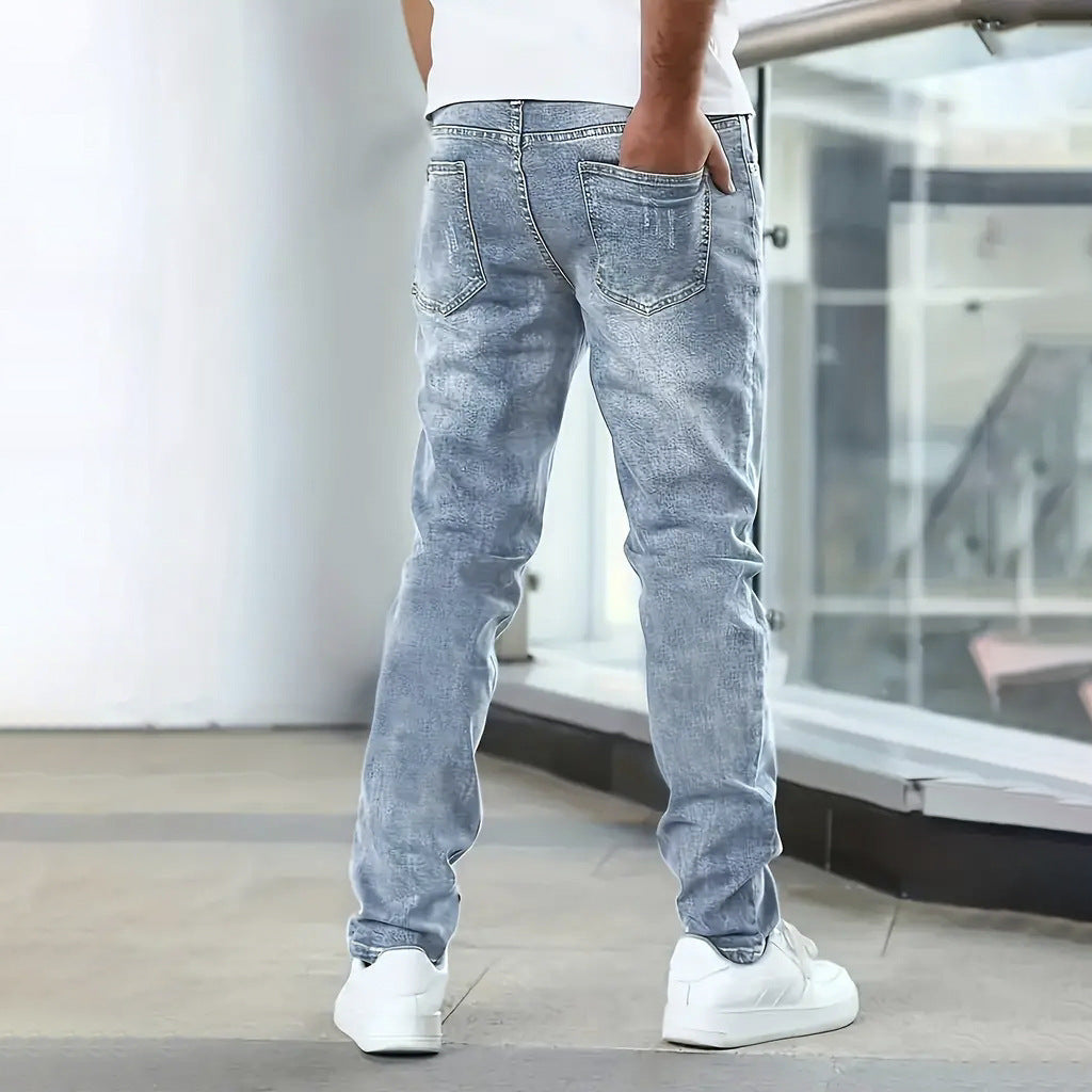 Bequeme Stretch-Freizeithose mit Reißverschluss für Herren