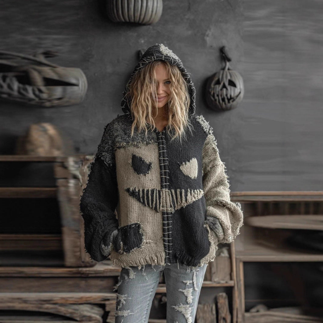 Halloween-Strickpullover im europäischen und amerikanischen Stil