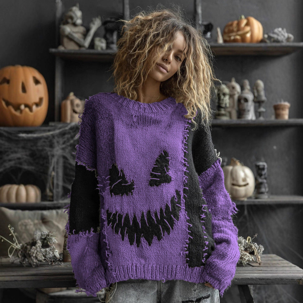 Lässiger Damenpullover mit überschnittenen Schultern