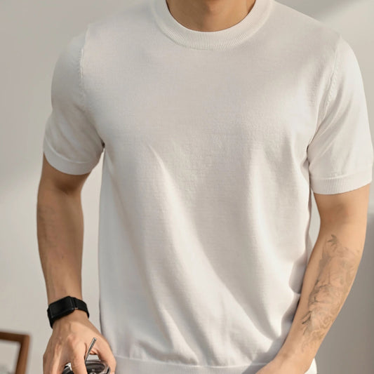 Herren Feinstrick T-Shirt – Lässig & Modern