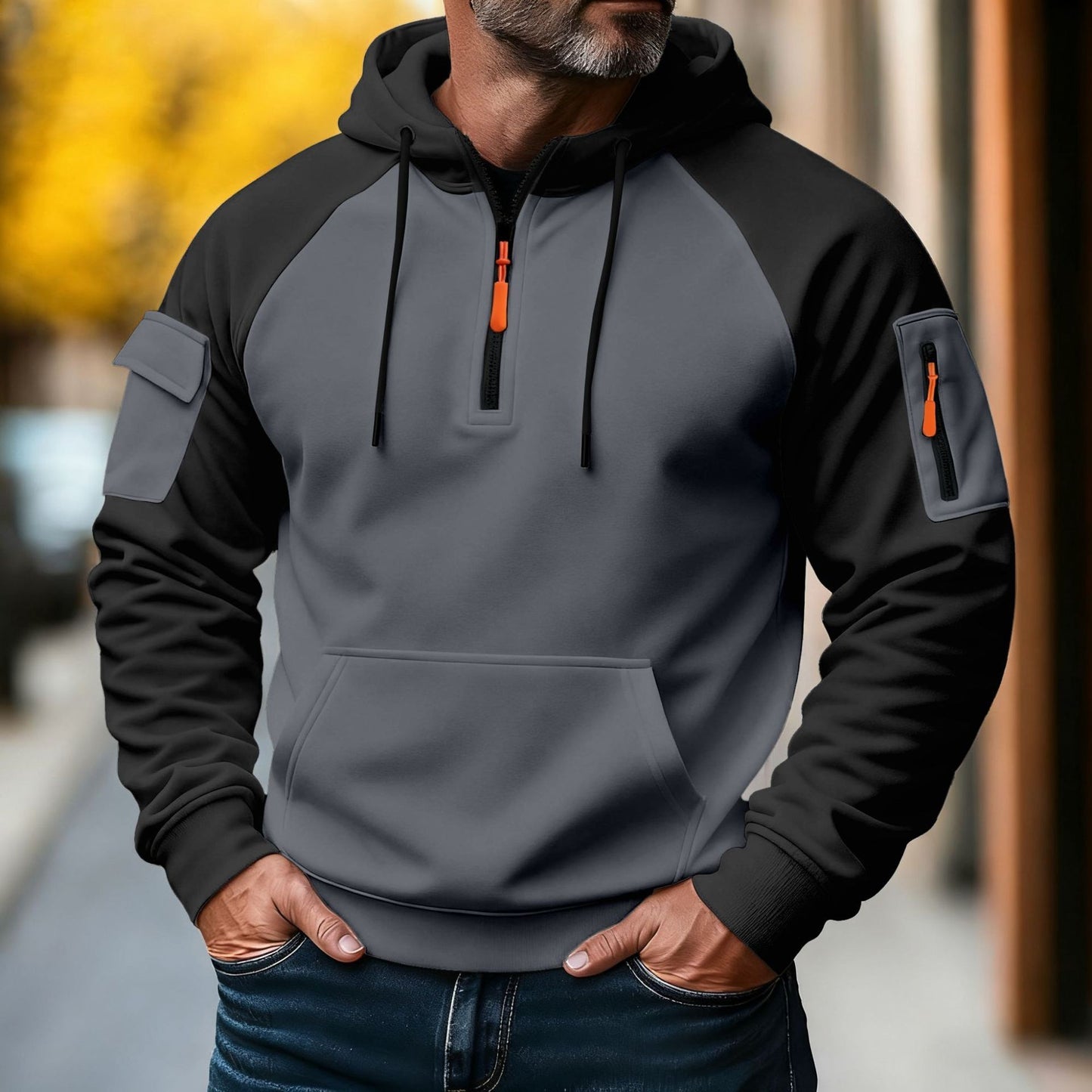 Warm Gefütterter Herren Hoodie