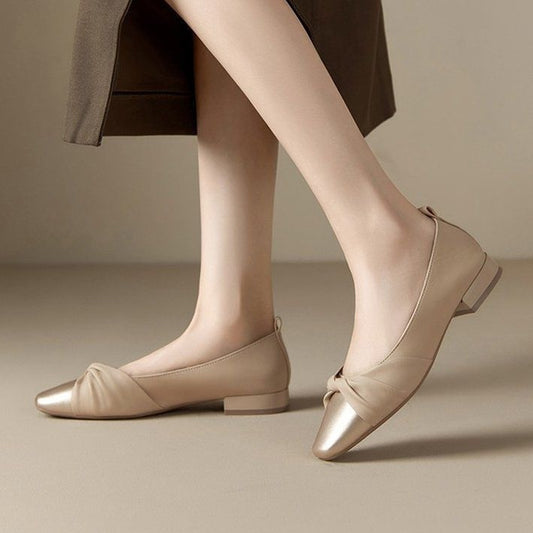 Damen Loafer Flats in Metallic-Optik