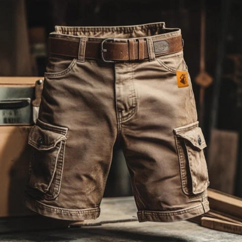 Herren-Sportshorts mit geradem Schnitt aus Polyester