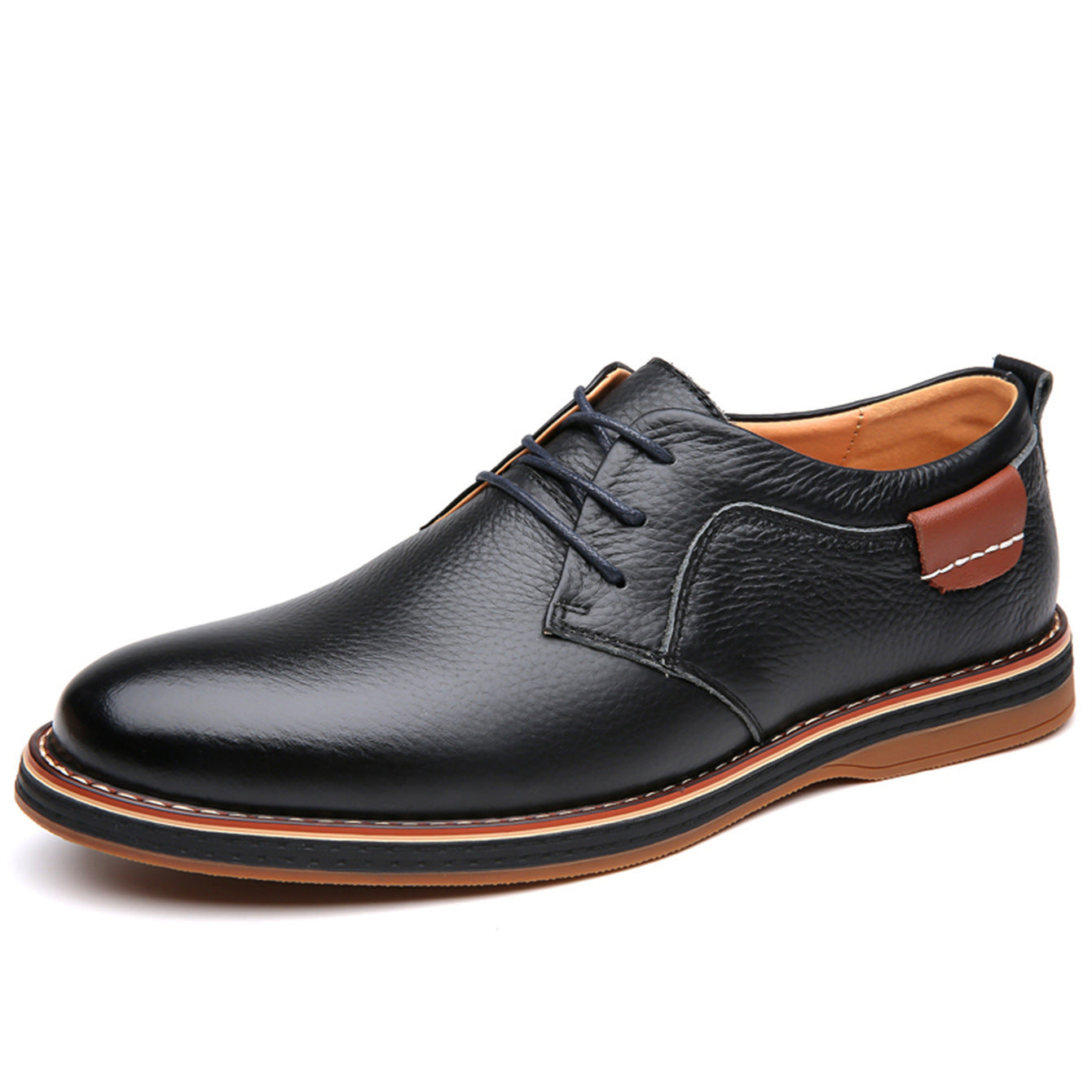 Herren-Lederschuhe in Übergrößen, modisch, handgefertigt, genäht