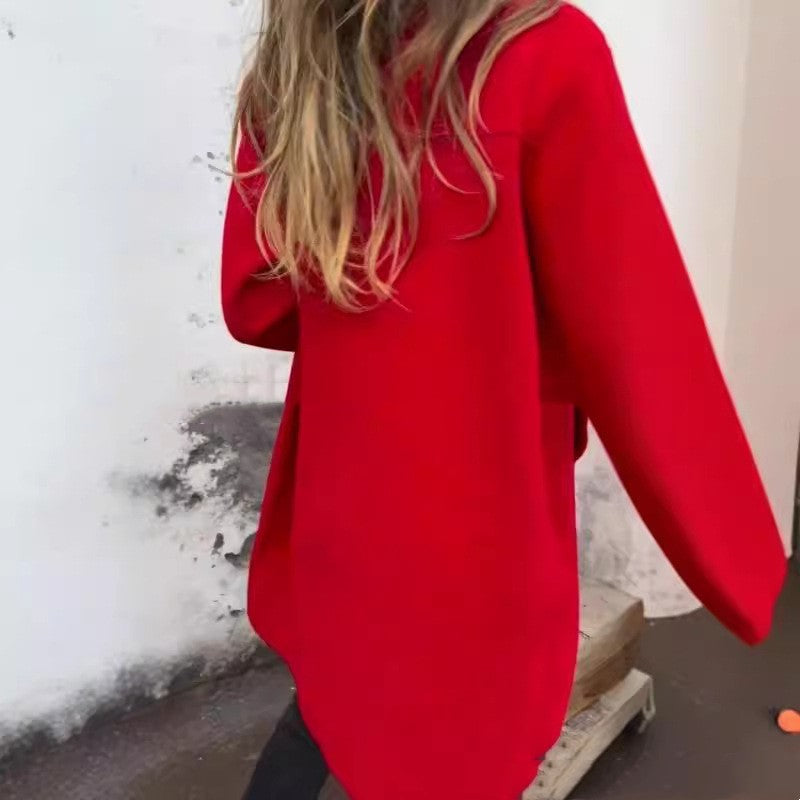 Herbst- und Winter-Damen-Pumps aus Wolle, einreihig, einfarbig, mittellang, einfarbig, aus Wolle.