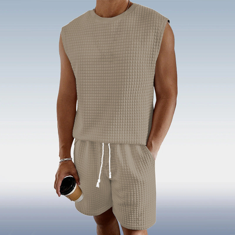 Herren Freizeit-Set – Ärmelloses Oberteil & Shorts
