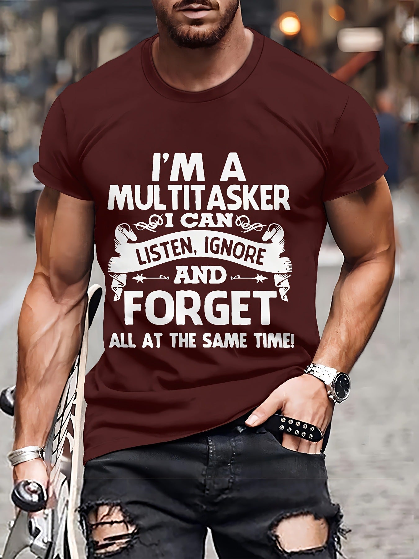 Herren T-Shirt – Casual & Loose Fit