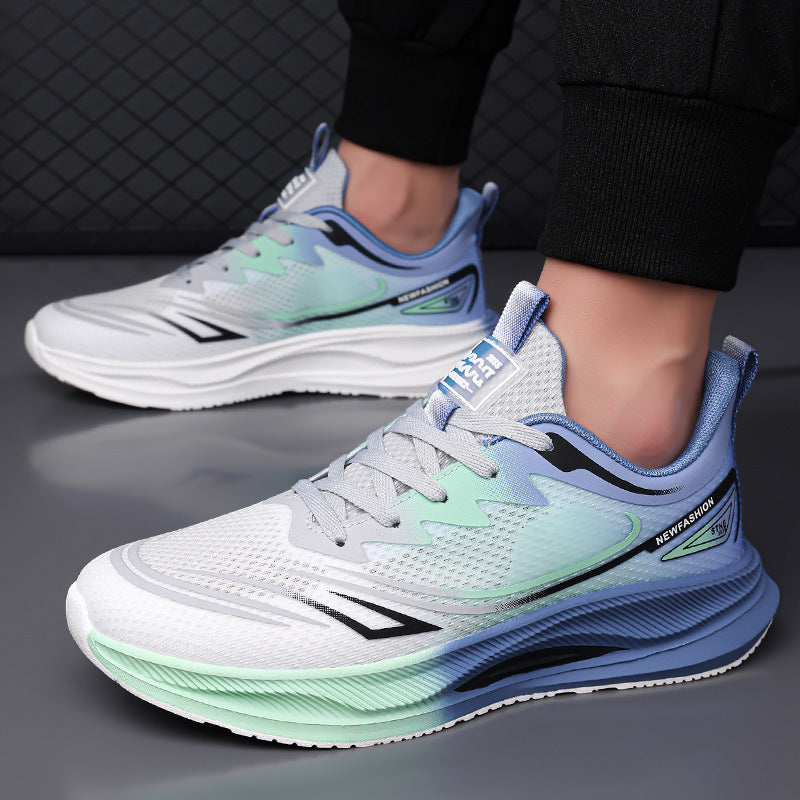 Sommerliche neue Fly-Herrenschuhe aus atmungsaktivem, leichtem und dünnem Mesh-Gewebe – ideal für Freizeit und Freizeit.