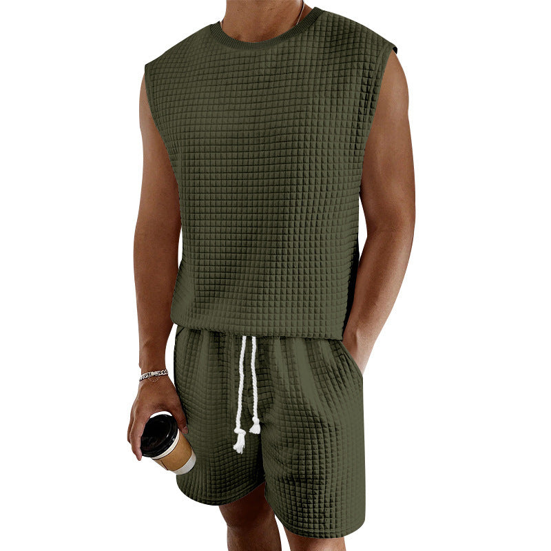 Herren Freizeit-Set – Ärmelloses Oberteil & Shorts